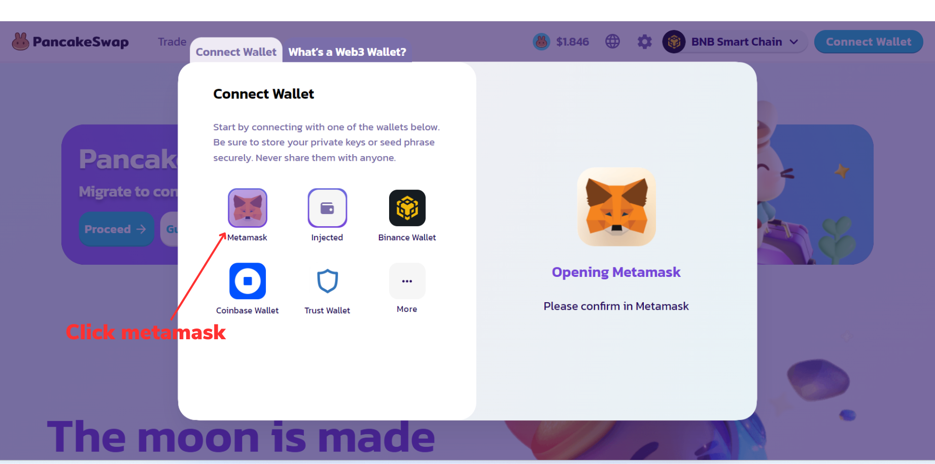 metamask-wallet-on-pancakeswap